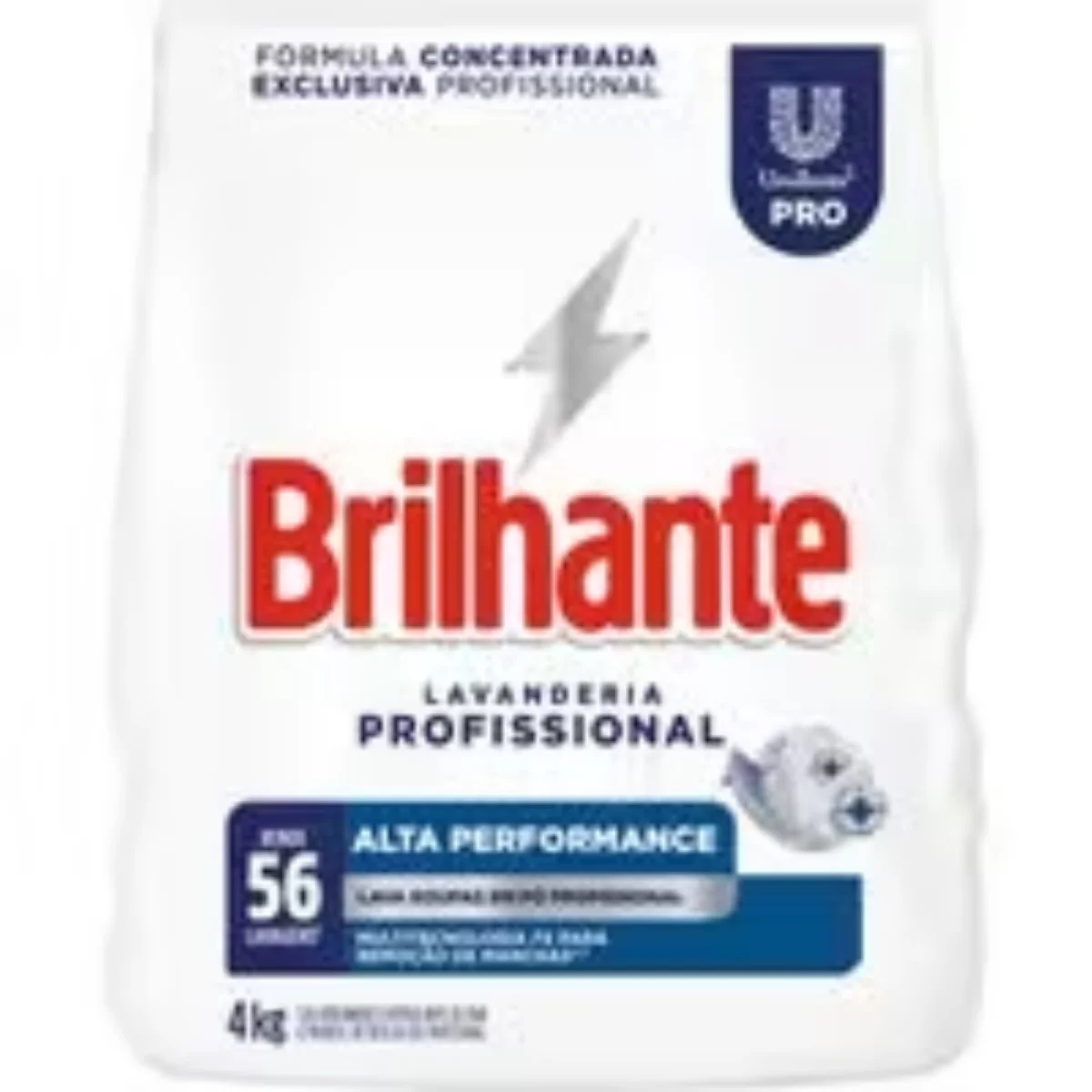 Lava Roupas em Pó Brilhante PRO Lavanderia Profissional 4kg - Limpeza Profunda e Proteção das Cores