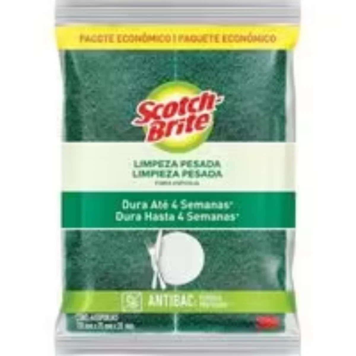 Esponja Multiuso Scotch-Brite Antibac - Pack Económico com 4 Unidades