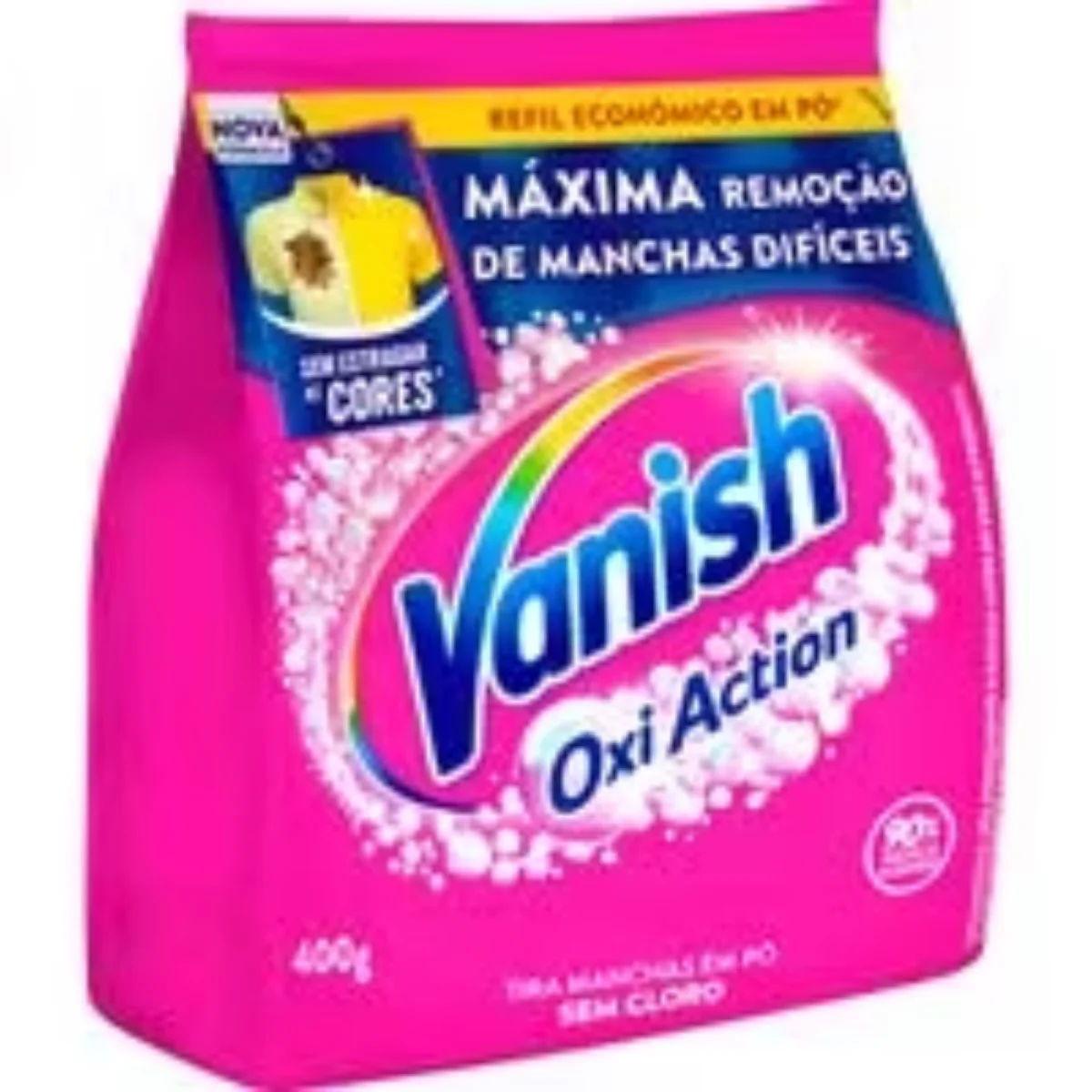 Tira Manchas Vanish em Pó Oxi Action roupas coloridas Refil Econômico 400g